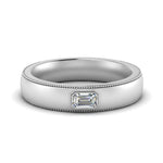 Load image into Gallery viewer, comfort-fit-emerald-diamond-mens-wedding-band-in-white-gold-fd123214emr-nl-wg

