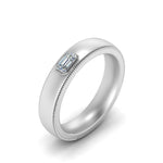 Load image into Gallery viewer, comfort-fit-emerald-diamond-mens-wedding-band-in-white-gold-fd123214emr-nl-wg
