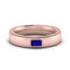 Load image into Gallery viewer, comfort-fit-emerald-sapphire-mens-wedding-band-in-rose-gold-fd123214emrgsabl-nl-rg