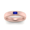 Load image into Gallery viewer, comfort-fit-emerald-sapphire-mens-wedding-band-in-rose-gold-fd123214emrgsabl-nl-rg