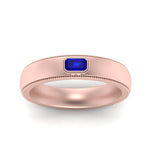 Load image into Gallery viewer, comfort-fit-emerald-sapphire-mens-wedding-band-in-rose-gold-fd123214emrgsabl-nl-rg
