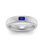 Load image into Gallery viewer, comfort-fit-emerald-sapphire-mens-wedding-band-in-white-gold-fd123214emrgsabl-nl-wg

