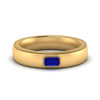 Load image into Gallery viewer, comfort-fit-emerald-sapphire-mens-wedding-band-in-yellow-gold-fd123214emr