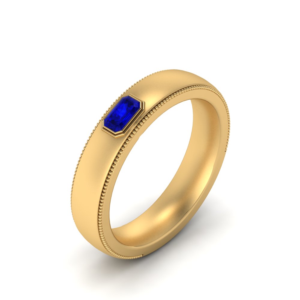 comfort-fit-emerald-sapphire-mens-wedding-band-in-yellow-gold-fd123214emr