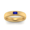 Load image into Gallery viewer, comfort-fit-emerald-sapphire-mens-wedding-band-in-yellow-gold-fd123214emr