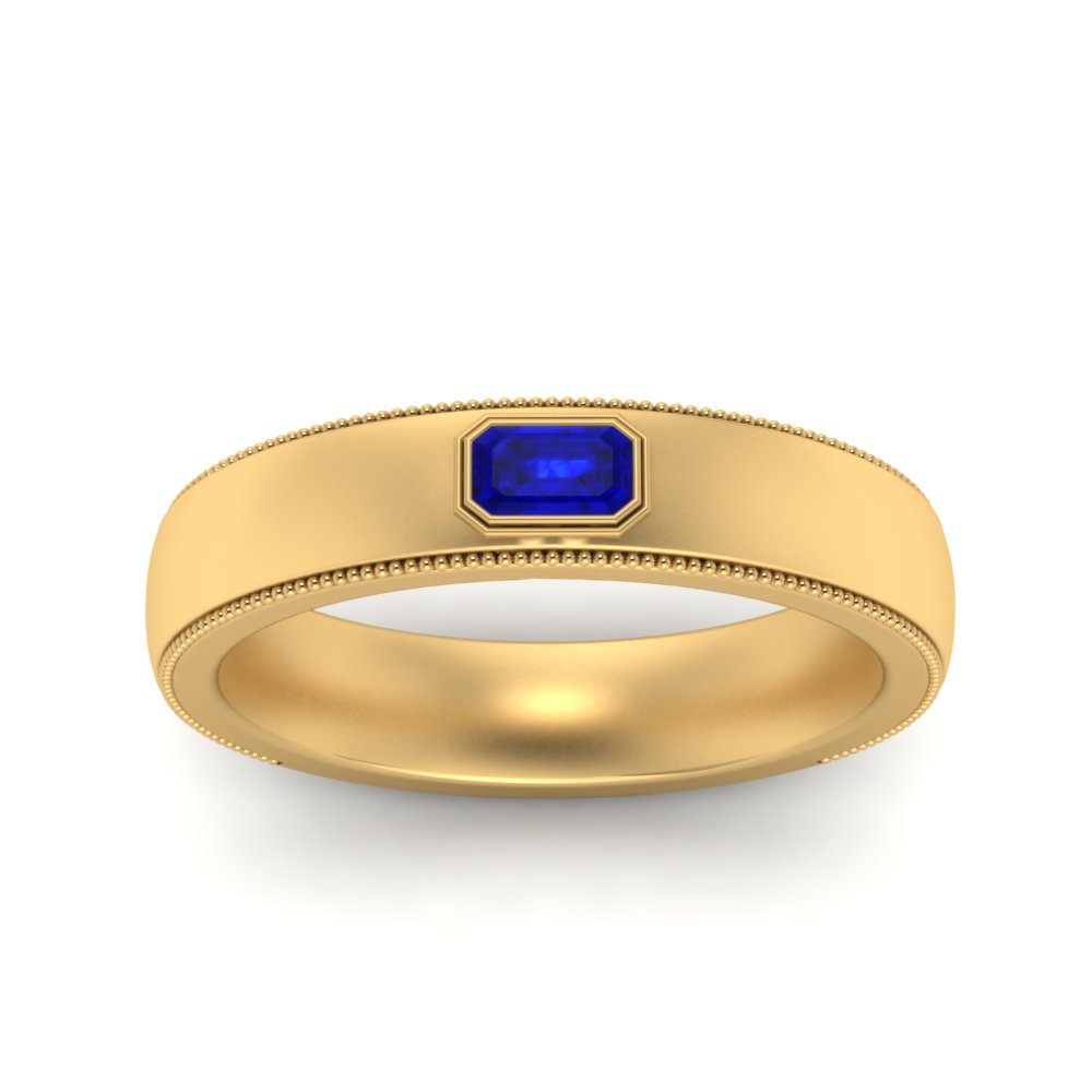 comfort-fit-emerald-sapphire-mens-wedding-band-in-yellow-gold-fd123214emr