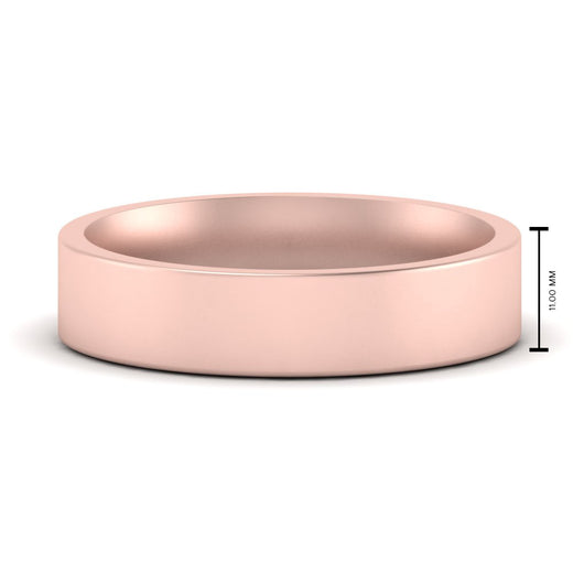 Comfort Fit Flat 4 mm Mens Wedding Band