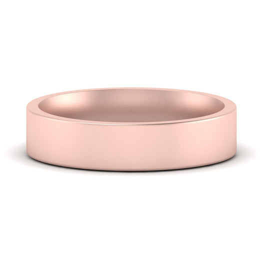 Comfort Fit Flat 4 mm Mens Wedding Band