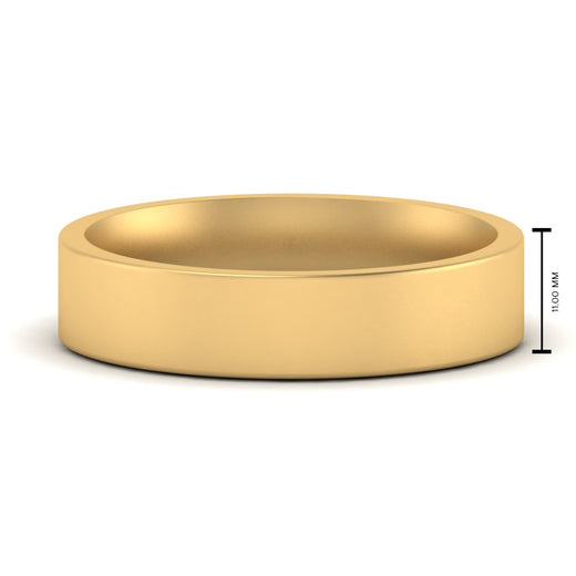 Comfort Fit Flat 4 mm Mens Wedding Band