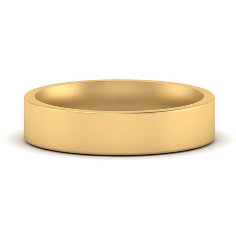 Comfort Fit Flat 4 mm Mens Wedding Band