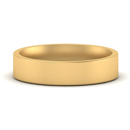 Comfort Fit Flat 4 mm Mens Wedding Band