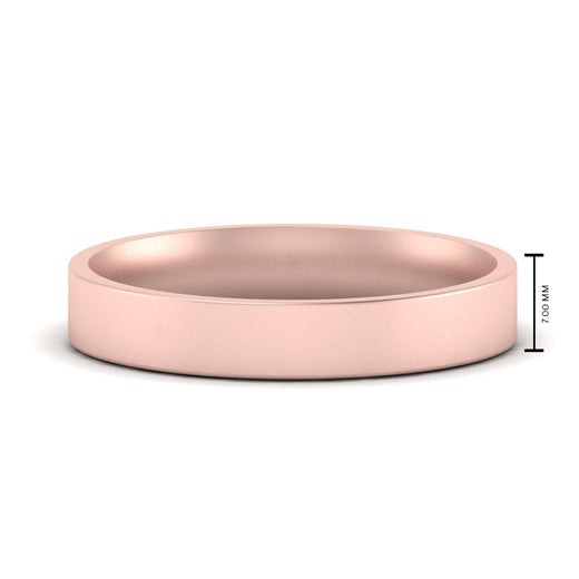 Comfort Fit Flat 4 mm Mens Wedding Band