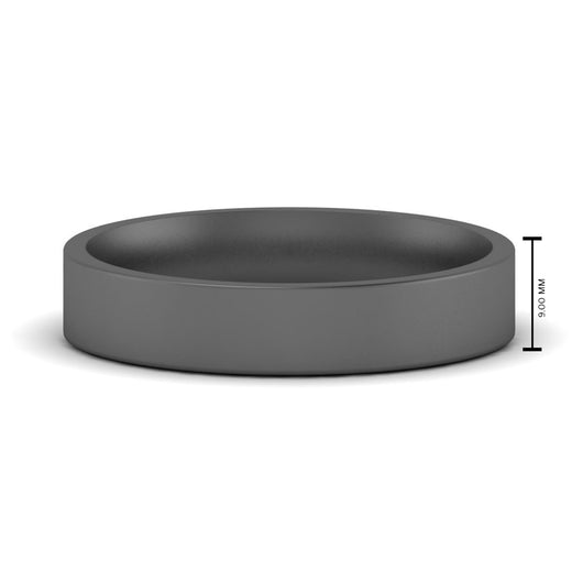 Comfort Fit Flat 4 mm Mens Wedding Band