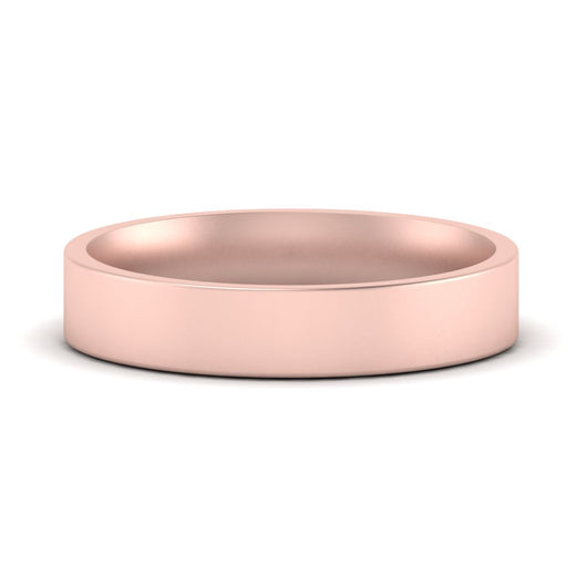 Comfort Fit Flat 4 mm Mens Wedding Band