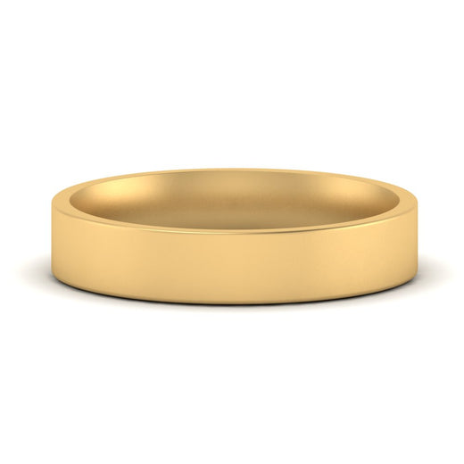 Comfort Fit Flat 4 mm Mens Wedding Band