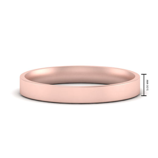 Comfort Fit Flat 4 mm Mens Wedding Band