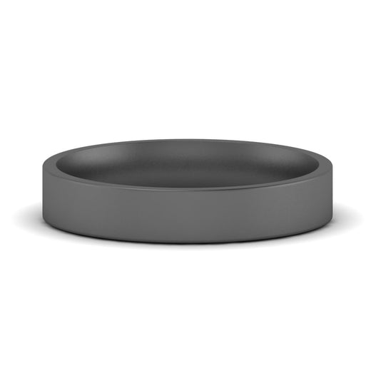 Comfort Fit Flat 4 mm Mens Wedding Band