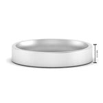 Load image into Gallery viewer, Comfort Fit Flat 4 mm Mens Wedding Band
