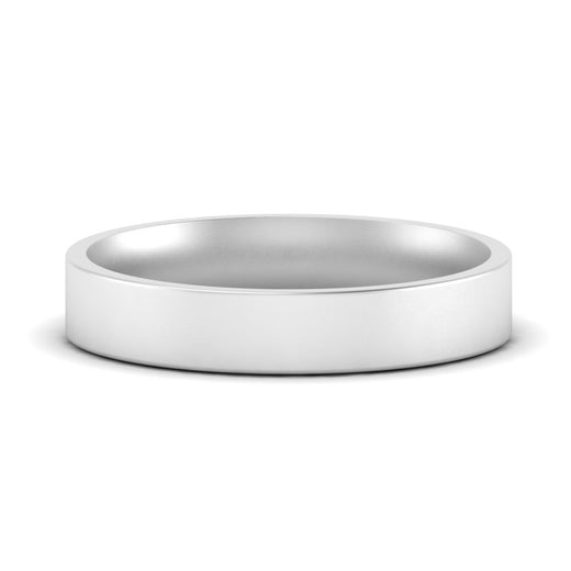 Comfort Fit Flat 4 mm Mens Wedding Band