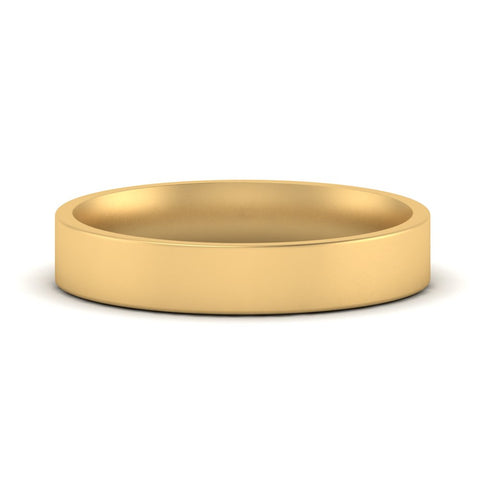 Comfort Fit Flat 4 mm Mens Wedding Band
