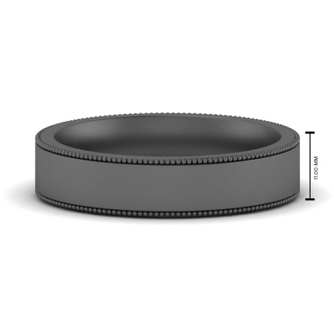 Stepped Edge Comfort Fit Flat Mens Band