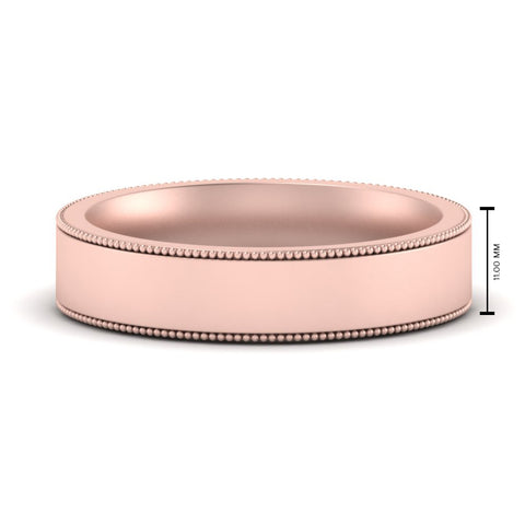 Stepped Edge Comfort Fit Flat Mens Band