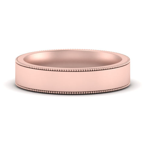 Stepped Edge Comfort Fit Flat Mens Band