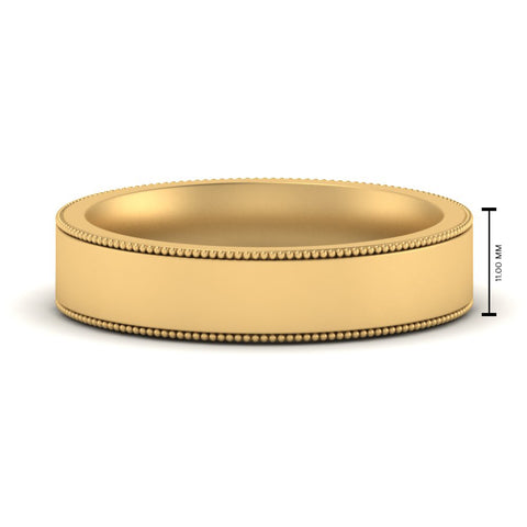 Stepped Edge Comfort Fit Flat Mens Band