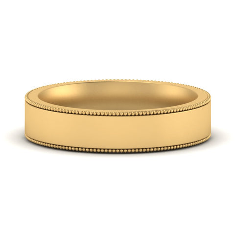 Stepped Edge Comfort Fit Flat Mens Band