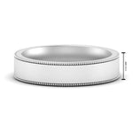 Load image into Gallery viewer, 4 mm Stepped Edge Comfort Fit Flat Mens Band
