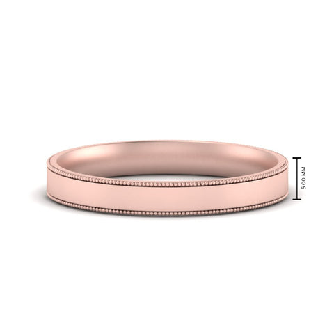 Stepped Edge Comfort Fit Flat Mens Band