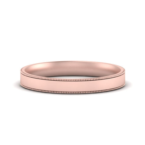 Stepped Edge Comfort Fit Flat Mens Band