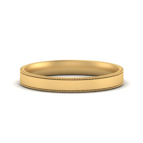 Stepped Edge Comfort Fit Flat Mens Band