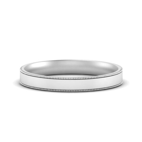Stepped Edge Comfort Fit Flat Mens Band