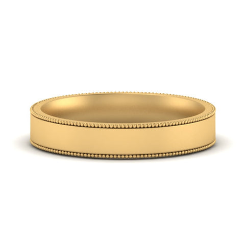 Stepped Edge Comfort Fit Flat Mens Band
