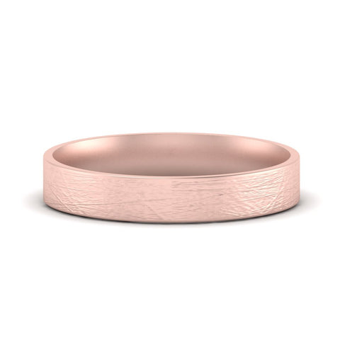 Ice Textured Mens 5mm Comfort Fit Wedding Band