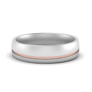 Comfort Fit 2 Tone Mens Wedding Band
