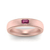 Load image into Gallery viewer, comfort-fit-pink-sapphire-mens-wedding-band-in-rose-gold-fd123214emrgsadrpi-nl-rg