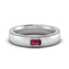 Load image into Gallery viewer, comfort-fit-pink-sapphire-mens-wedding-band-in-white-gold-fd123214emrgsadrpi-nl-wg