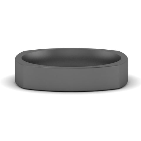 Square Comfort Fit Mens Wedding Band
