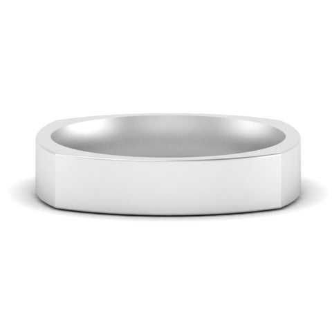 Square Comfort Fit Mens Wedding Band