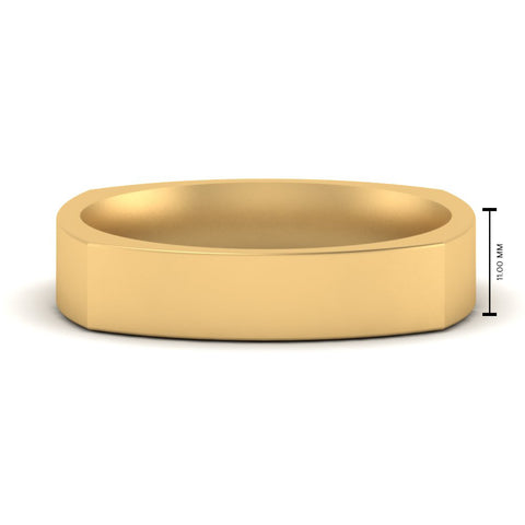 Square Comfort Fit Mens Wedding Band