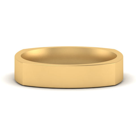 Square Comfort Fit Mens Wedding Band