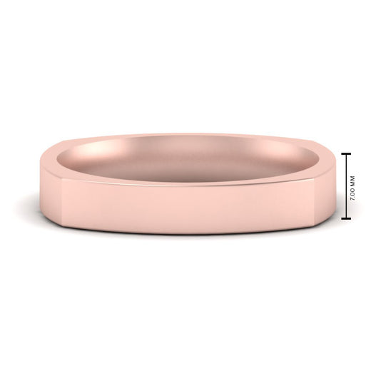 Square Comfort Fit Mens Wedding Band