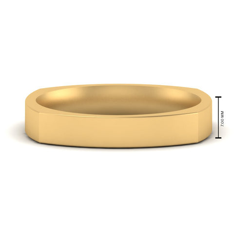 Square Comfort Fit Mens Wedding Band