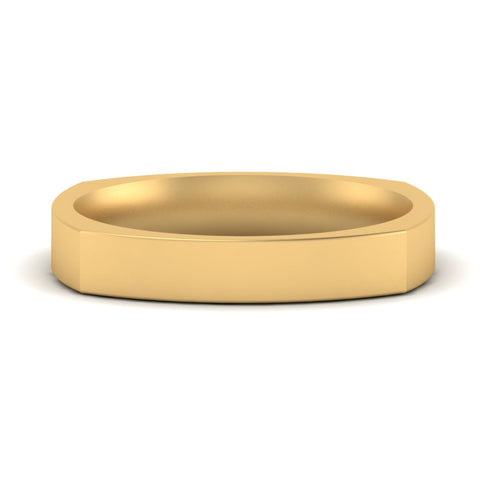 Square Comfort Fit Mens Wedding Band