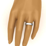 Load image into Gallery viewer, 4 mm Square Comfort Fit Mens Wedding Band
