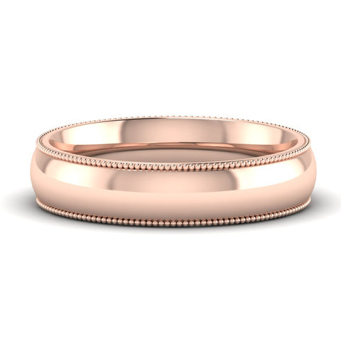 Comfort Fit Wedding Band Milgrain Edge