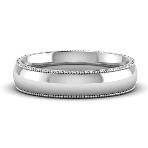 Comfort Fit Wedding Band Milgrain Edge