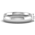 Load image into Gallery viewer, 4 mm Comfort Fit Wedding Band Milgrain Edge
